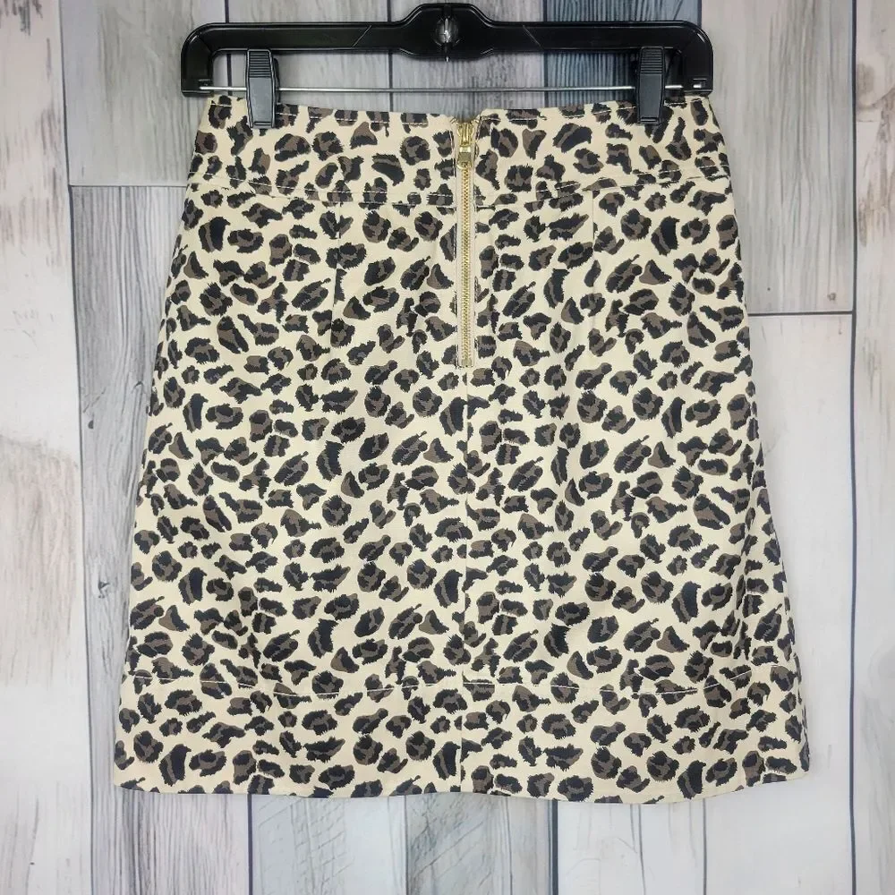 Marc Jacobs Cheetah Print A Line Skirt Size 0